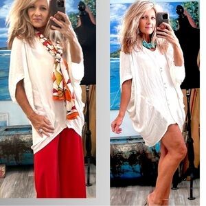 Michael Tyler,Canada,Gorgeous Dolman-Sleeve Tunic Blouse/Dress,Stunning,Size M